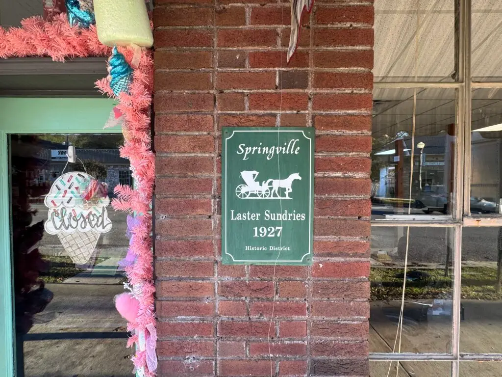 Laster Sundries 1927 Historic District Sign